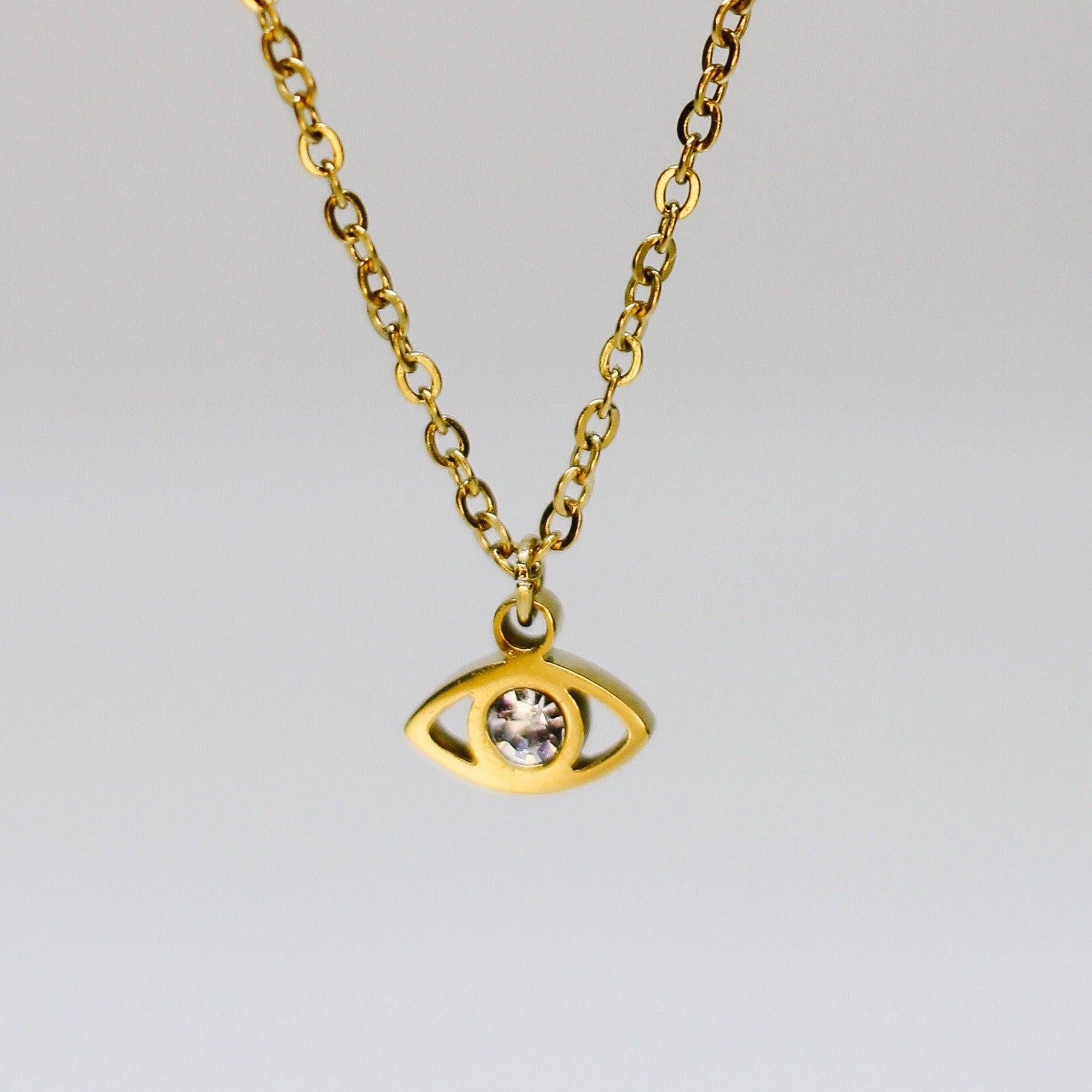 Evil Eye Necklace Price Round Diamond Evil Eye Necklace – Baby Gold