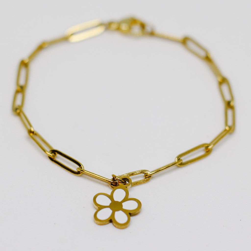 18K Gold Filled Daisy Bracelet