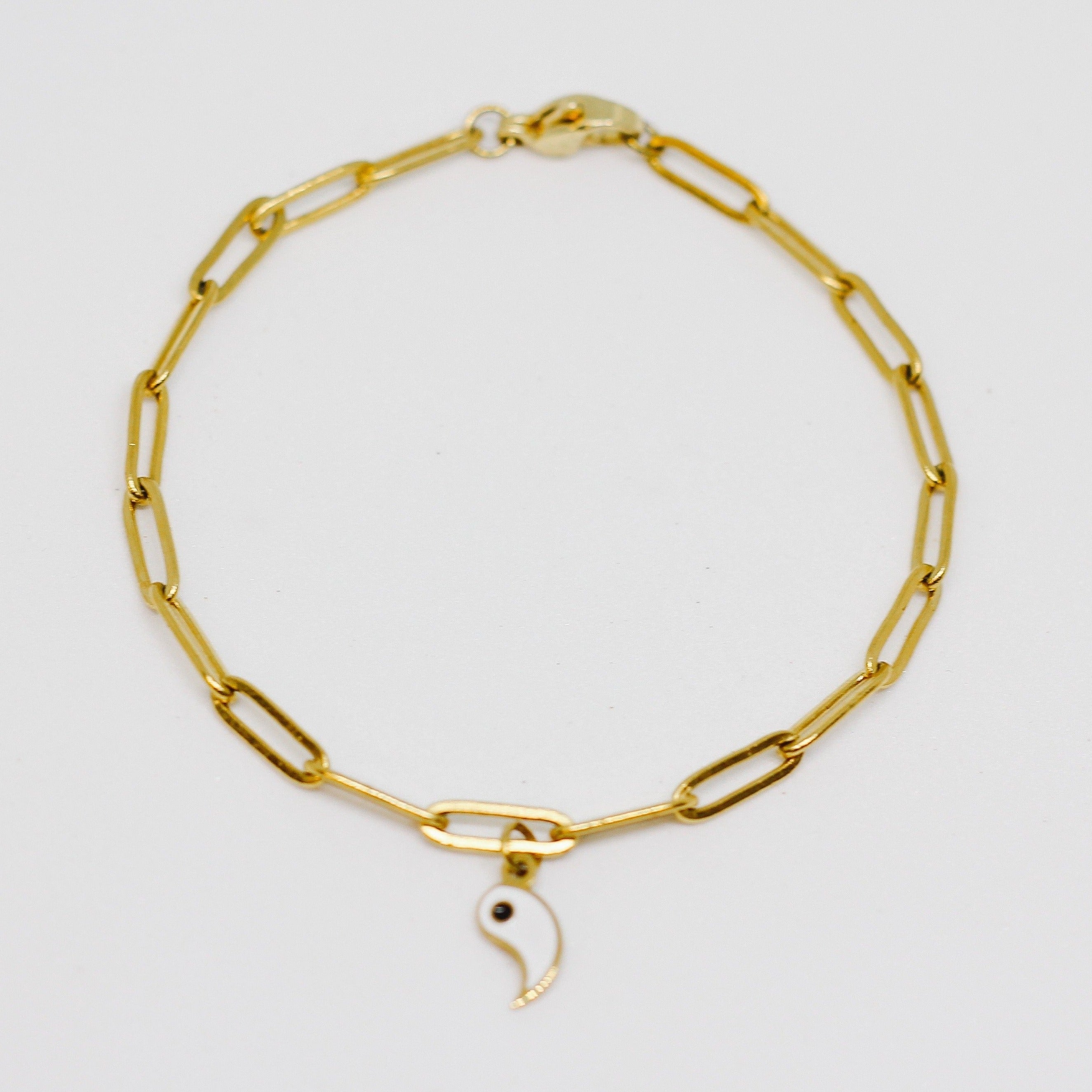 18K Gold Filled Yin Yang Bracelet