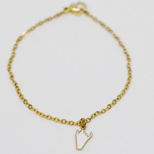 18K Gold Filled Pinky Promise Bracelet