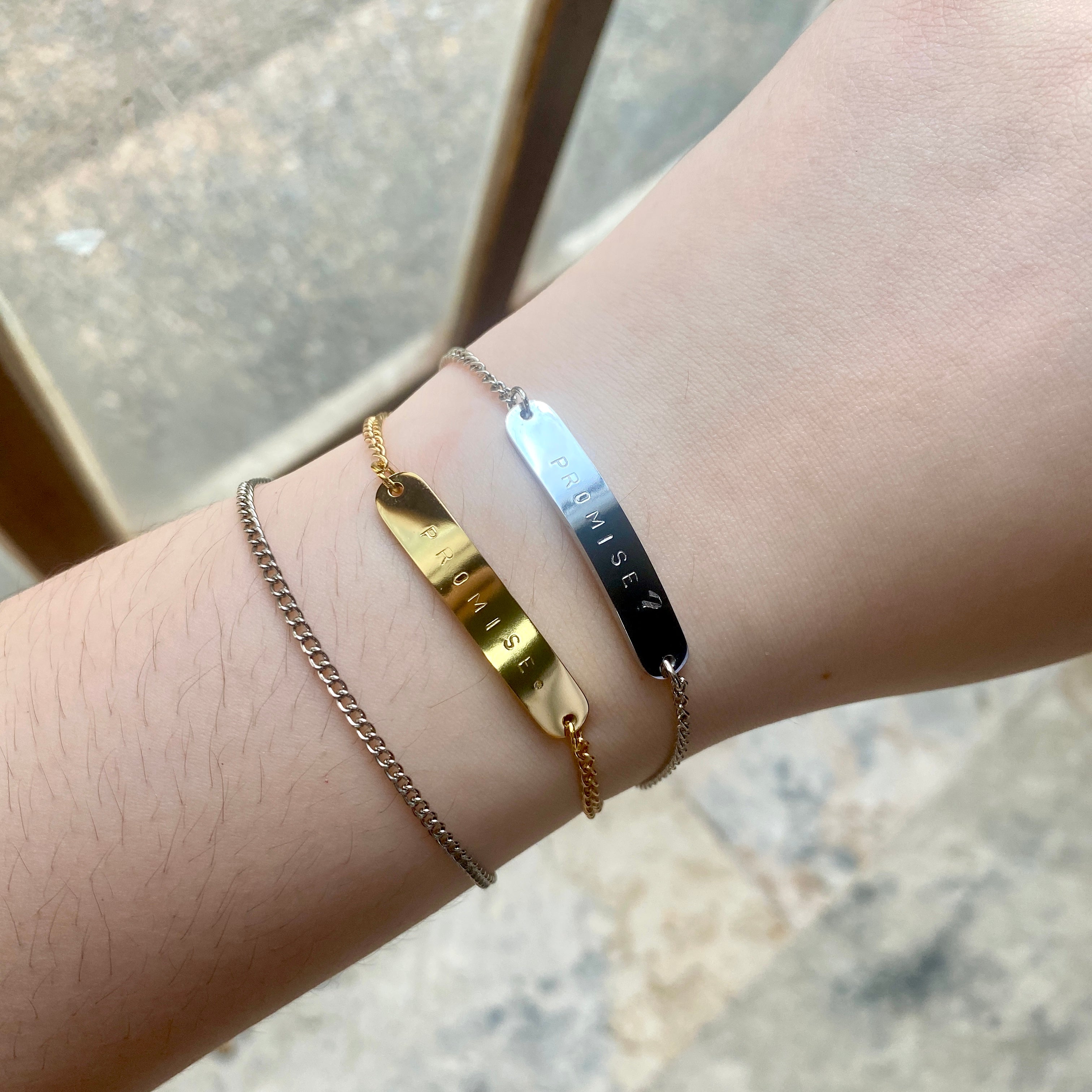Stainless Steel Bar Bracelet